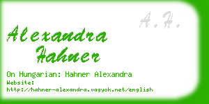 alexandra hahner business card